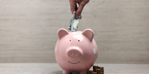 piggy bank promoting fundraising
