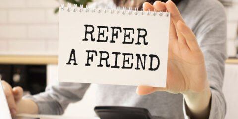 the words refer a friend 